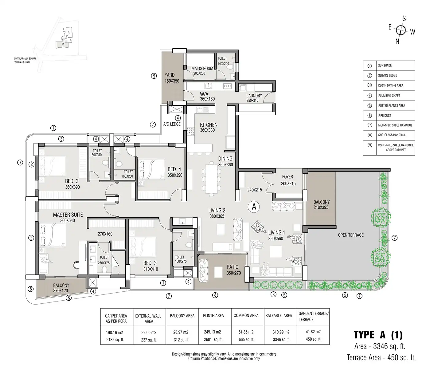 Kowori Greater Kailash 1 3 BHK Floor Plan