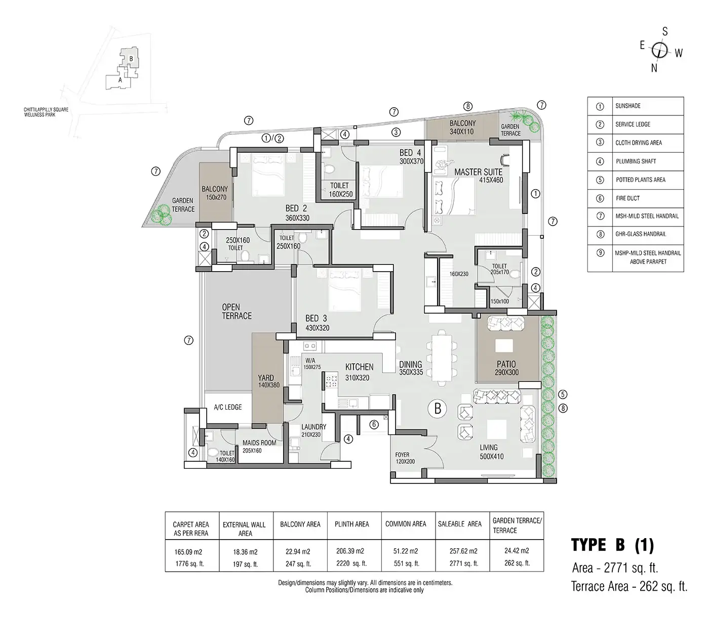 Kowori Greater Kailash 1 2 BHK Floor Plan